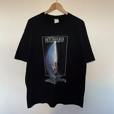 Buy Vintage 90s Star Wars Return Of The Jedi Black Promo T Shirt XL • 29.99£