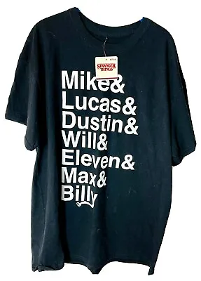 Buy NWT Netflix Stranger Things MENS Tee Shirt Mike Eleven Lucas Will Dustin Size XL • 18.89£