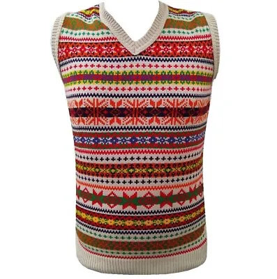 Buy Unisex Men Women Vest Tanktop Vintage Sleeveless Knitted Knit Retro Jumper • 29.99£