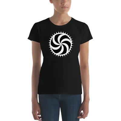 Buy White Deadly Swirl Spike Alchemy Symbol Women's Short Sleeve Babydoll T-shirt • 26.01£