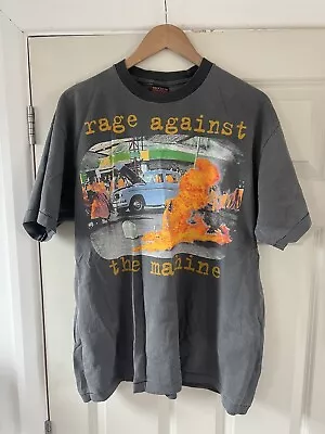 Buy Vintage Rage Against The Machine Burning Monk 90’s T Shirt Size XL • 400£