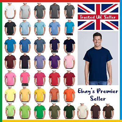 Buy Mens Plain T-Shirt / Gildan Ultra Cotton Tee / New Popular Heavy Blank T Shirt • 2.99£