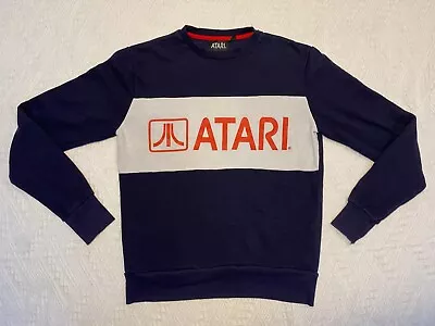 Buy Navy Blue Atari Sweatshirt Jumper 1980s Computer And Video Game Apparel Small • 20£