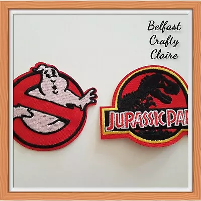 Buy Jurassic Park - Ghostbusters Inspired -  Iron / Sew On Patch - Badge • 3.25£