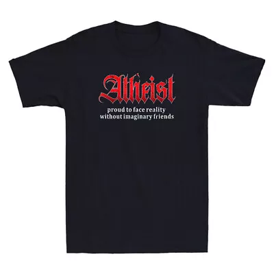 Buy Proud Atheist Atheism Religion Science Agnostic Freethinker Retro Men's T-Shirt • 13.99£