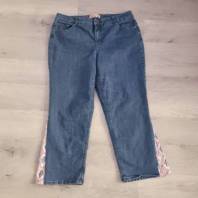 Buy Just My Size 20W Bootcut Patchwork Denim Jeans Medium Wash Nwot A5 • 23.62£
