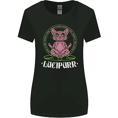 Buy Lucipurr Demonic Hail Satan Cat Evil Womens Wider Cut T-Shirt • 8.75£