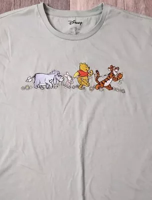 Buy Winnie The Pooh Green T-shirt Pigglet Tiger Eeyore Size 2XL Disney  • 14.21£