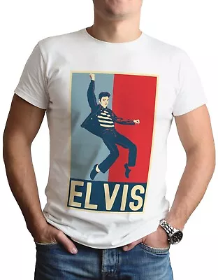Buy Elvis Presley T-Shirt Retro Art King Rock Music Fifties 50s 60s Top Tee Gift • 7.99£
