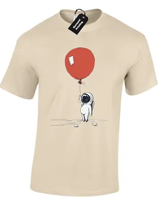 Buy Astronaut Balloon Mens T-shirt Retro Banksy Graffiti Art Spaceman Urban Design • 7.99£