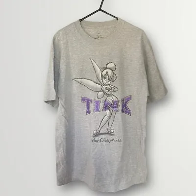 Buy Walt Disney World By Hanes TINK Tinker Bell Peter Pan Grey T-Shirt Medium Large • 20£