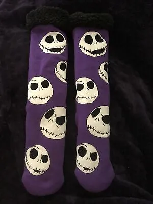 Buy Nightmare Before Christmas, Jack Skellington, Thick, Purple, Disney Socks • 9.01£