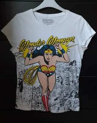 Buy Wonder Woman Superhero Comic Marvel Wonderwoman T-Shirt - Women's UK Size 10 • 12£