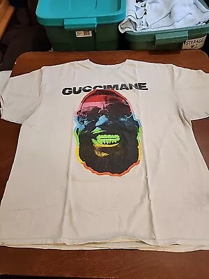 Buy Gucci Mane Men's XL S/S Cream Rainbow Portrait Graphic T-Shirt EUC. SB5 • 28.94£