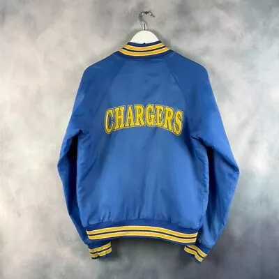 Buy Varsity Bomber Jacket In Blue Satin With Yellow And White Details S • 14.95£