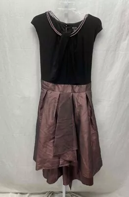 Buy SL Fashions New York Plus 20w Black Top Metallic Wine Organza Skirt Cap Dress • 34.02£