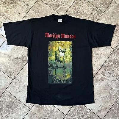 Buy Vintage Marilyn Manson - Death Tarot Cards - Holy Wood Tour 2000 Graphic T-Shirt • 95£