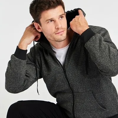 Buy Mens Hoody Hoodie Fleece Lined Winter Warm Jacket Coat Hood Zip Zipper NEW • 9.95£