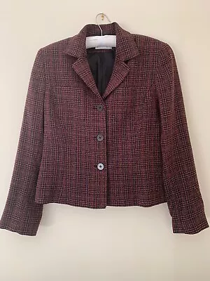 Buy Woman's Precis Jacket , Size 12 , Muted Red , Black And Grey Check.  • 30£