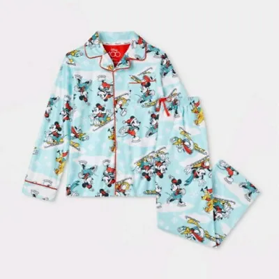 Buy Disney Mickey Mouse & Friends Matching Family Pajamas Kids 4 Cozy Winter 2pc NEW • 14.41£