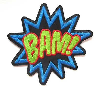 Buy BAM! Superhero Comic Iron On Patch- Funny Embroidered Applique Badge Sew HD363 • 2.49£