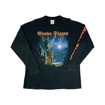 Buy VTG 1999 Grave Digger Excalibur Long-Sleeve Graphic T-Shirt Screen Stars XL • 85£