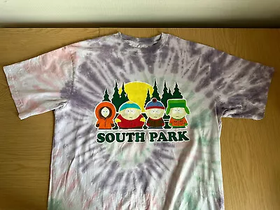 Buy South Park Tie Dye Purple T-Shirt Pull&Bear Comedy Central Size Medium • 12£
