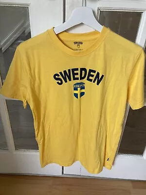Buy Yellow Sweden Number 10 T Shirt Size 158-164 Kids 13-14 Uk Size • 10£