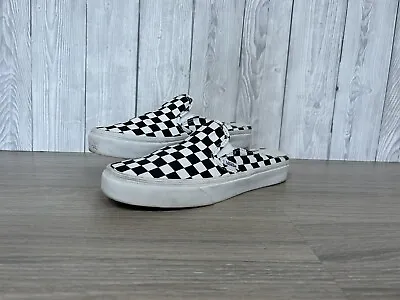 Buy Vans Checkerboard Slip On Size 6 Black White Mule Shoes Trainers Pumps Slippers • 26.99£