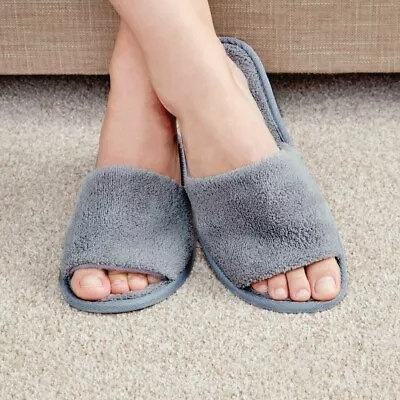 Buy Grey Cotton Slippers Uk Size 6-7 • 4.99£