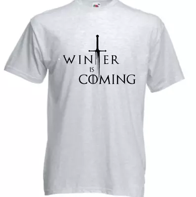 Buy Winter Is Coming Ladies Men's T Shirt Summer Top Gift Fathers Day Cotton FOTL UK • 8.99£
