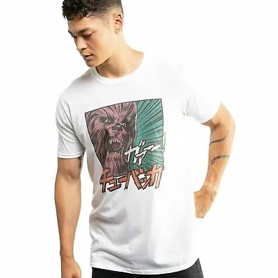 Buy Official Star Wars Mens Chewbacca Japan T-shirt White S-XXL • 13.99£