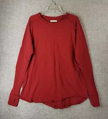 Buy We The Free By Free People Reverse Seam T-Shirt Long Sleeve Red Women's M • 15.12£