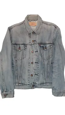 Buy Levis Denim Trucker Jacket 70550 Men's Medium  Blue Vintage Retro Cotton Top • 18.66£