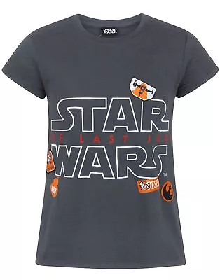 Buy Star Wars Grey Short Sleeved T-Shirt (Girls) • 10.99£