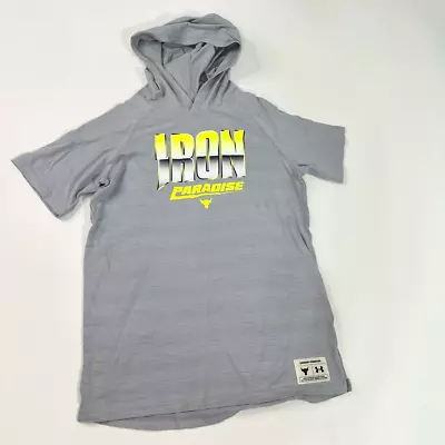 Buy Under Armour Shirts Youth Boys XL Gray The Rock Iron Graphic Hoodie • 14.21£