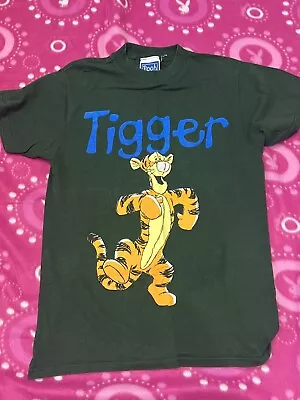 Buy Vintage Disney 90s Tigger T Shirt Pooh Graphic Print Green Sz M • 44.99£