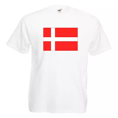 Buy Denmark Flag Adults Mens T Shirt 12 Colours  Size S - 3XL • 9.49£