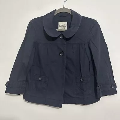 Buy Esprit Blue Pea Coat Jacket Size 8 100% Cotton Ladies Outdoor Wind Casual Coat • 22.90£