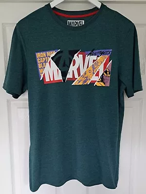 Buy Marvel Avengers T-Shirt Green Size Men's Medium Logo Graphic Print - EUC  • 5£