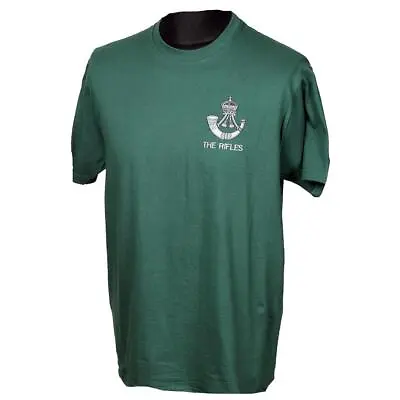 Buy The Rifles British Forrest Green Kings Crown Embroidered T-shirt Rgj-li-rgbw • 12.95£