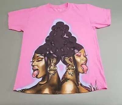 Buy Cardi B  Shirt Womens Extra Small Pink Short Sleeve WAP Rap T Hip Hop Concert  • 17.04£