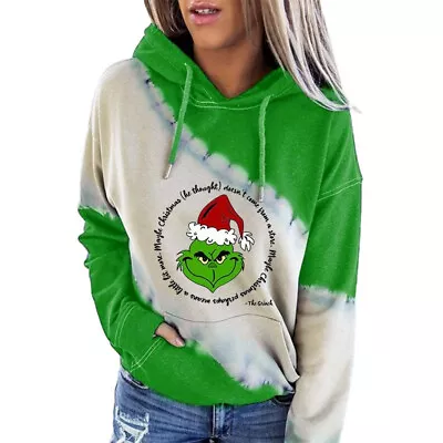 Buy Merry Grinnchmas Women Grinnch Pullover Hoodie Hooded Sweatshirt Christmas Xmas • 19.79£