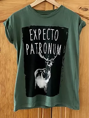 Buy Primark Harry Potter Green ‘Expecto Patronum’ T-Shirt / 100% Cotton Top Size 6 • 0.99£