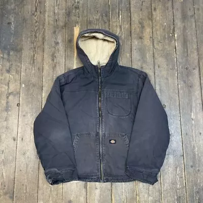 Buy Dickies Active Jacket Vintage Fleece Lined Workwear Coat, Washed Black, Mens XL • 63£
