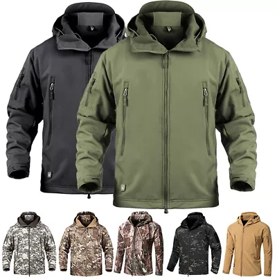 Buy Waterproof Tactical Soft Shell Jacket Coat Mens Army Military Jacket Windbreaker • 28.99£