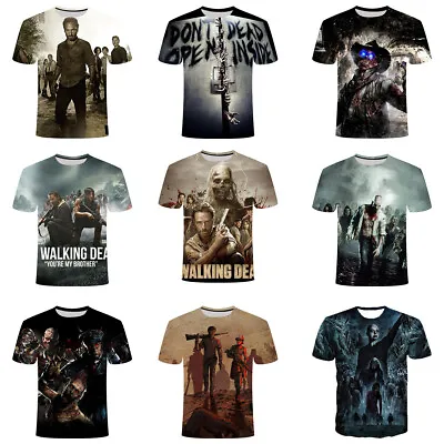 Buy The Walking Dead 3D T-Shirts Cosplay Zombie Short Sleeves Sport Fitness Tops Tee • 13.20£