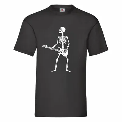 Buy Skeleton Playing Guitar T Shirt Small-2XL • 11.99£