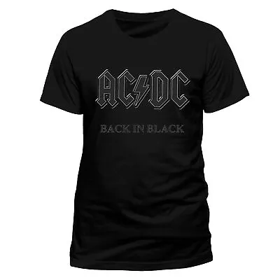 Buy ACDC Licensed Back In Black Rock Tee T-Shirt Clothing Men • 15.99£