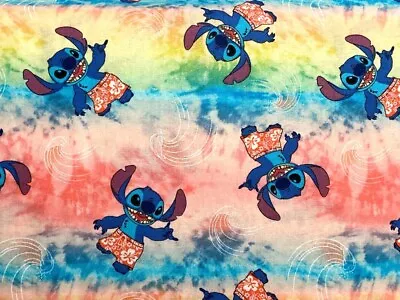 Buy (B) Various Disney Stitch & Lilo Fat Quarter 100% Cotton Fabric • 6£